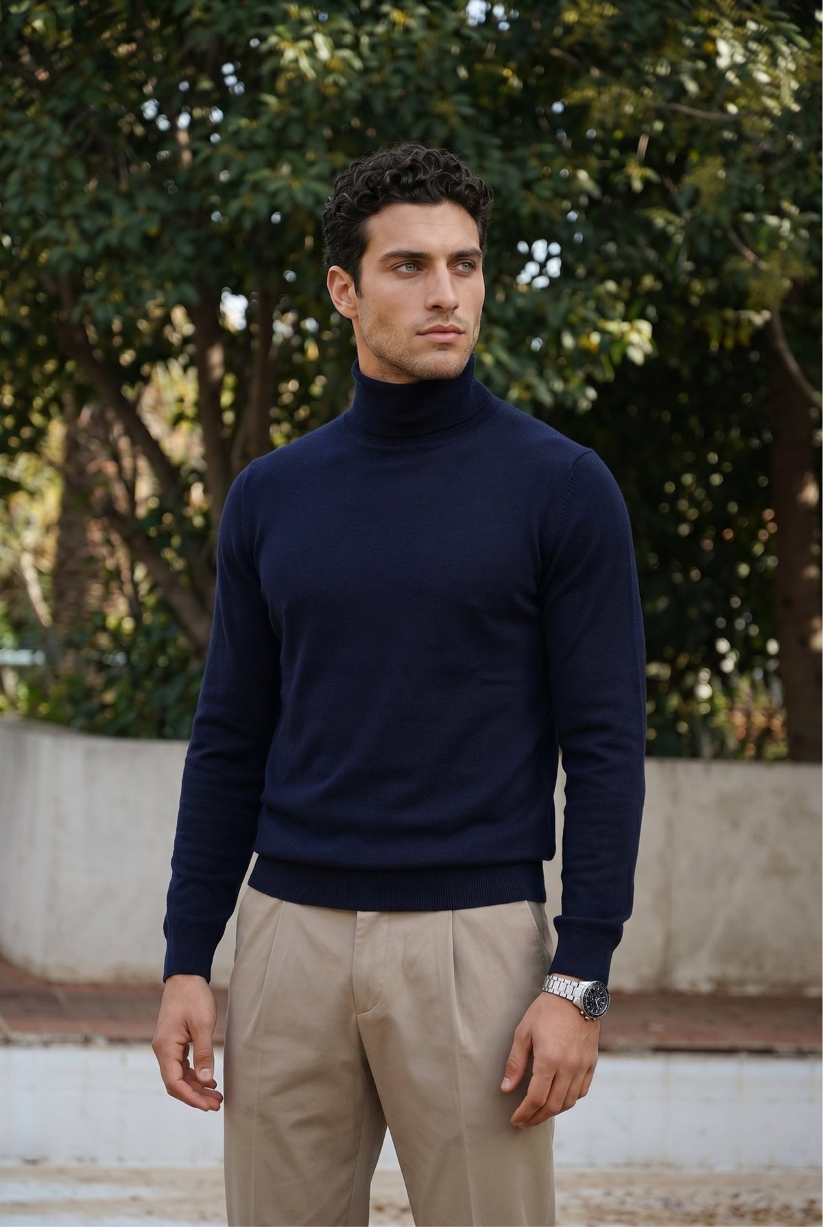 Cavalién Extrafine Rollneck Navy