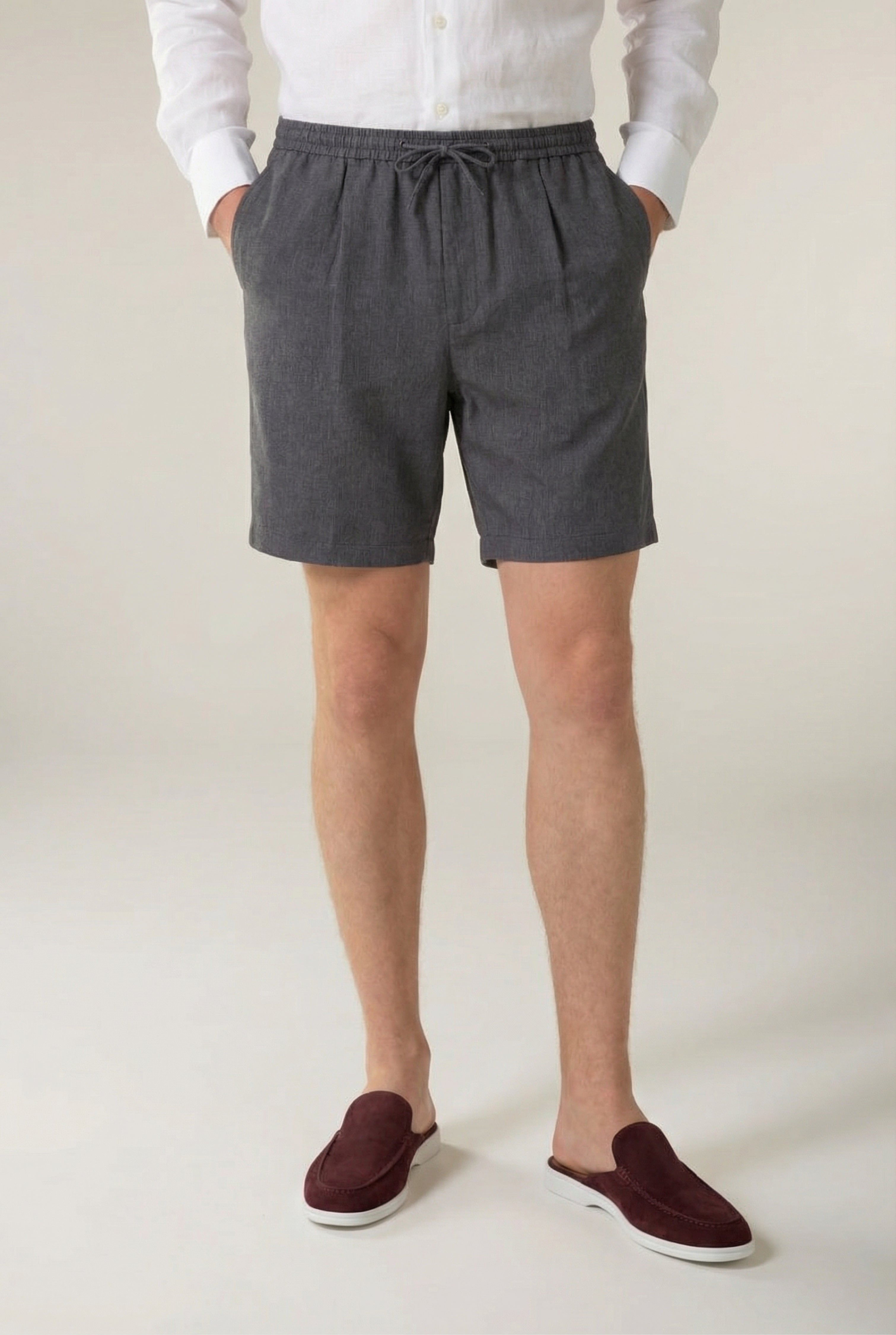 Cavalién Linen Short Grey