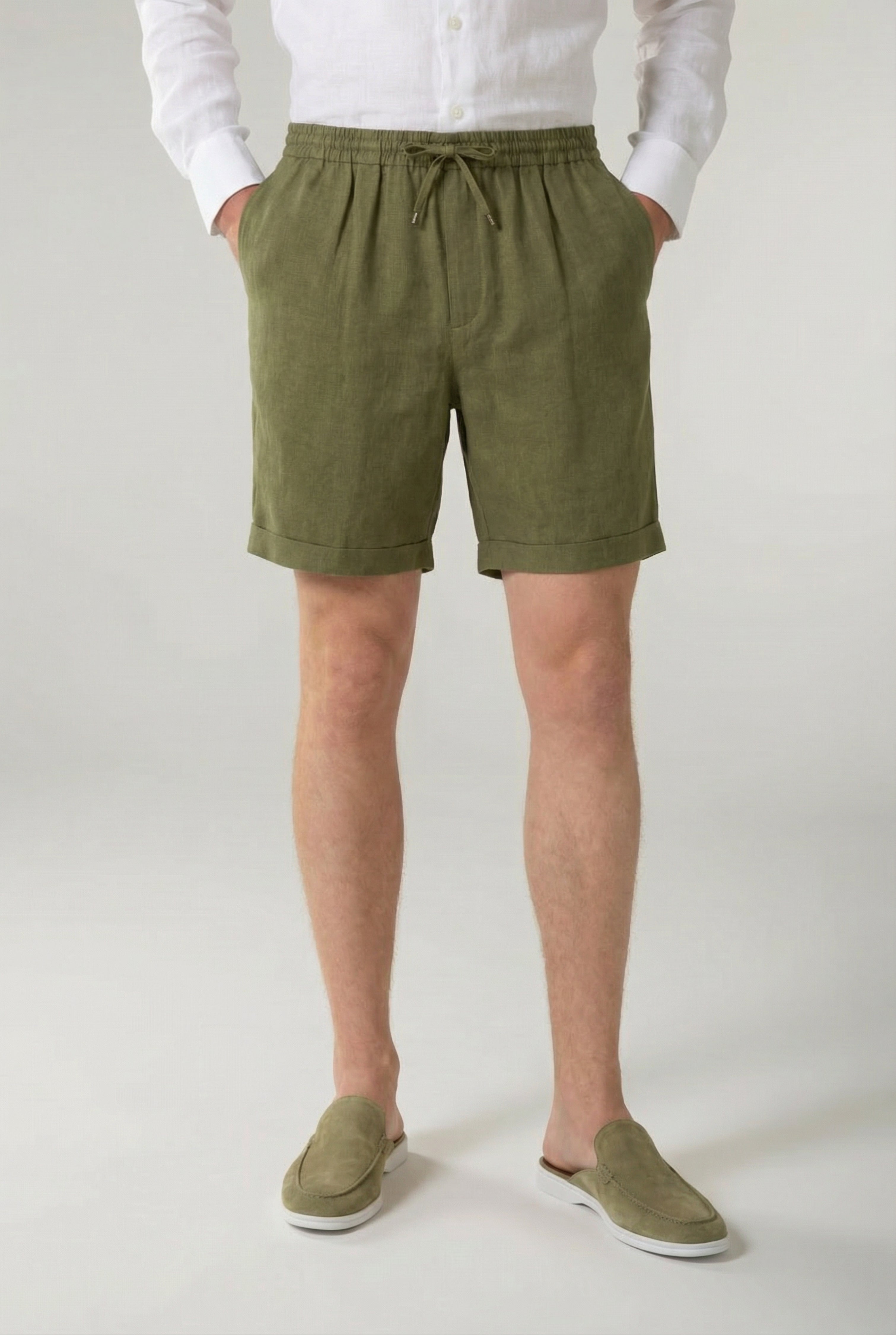 Cavalién Linen Short Olive