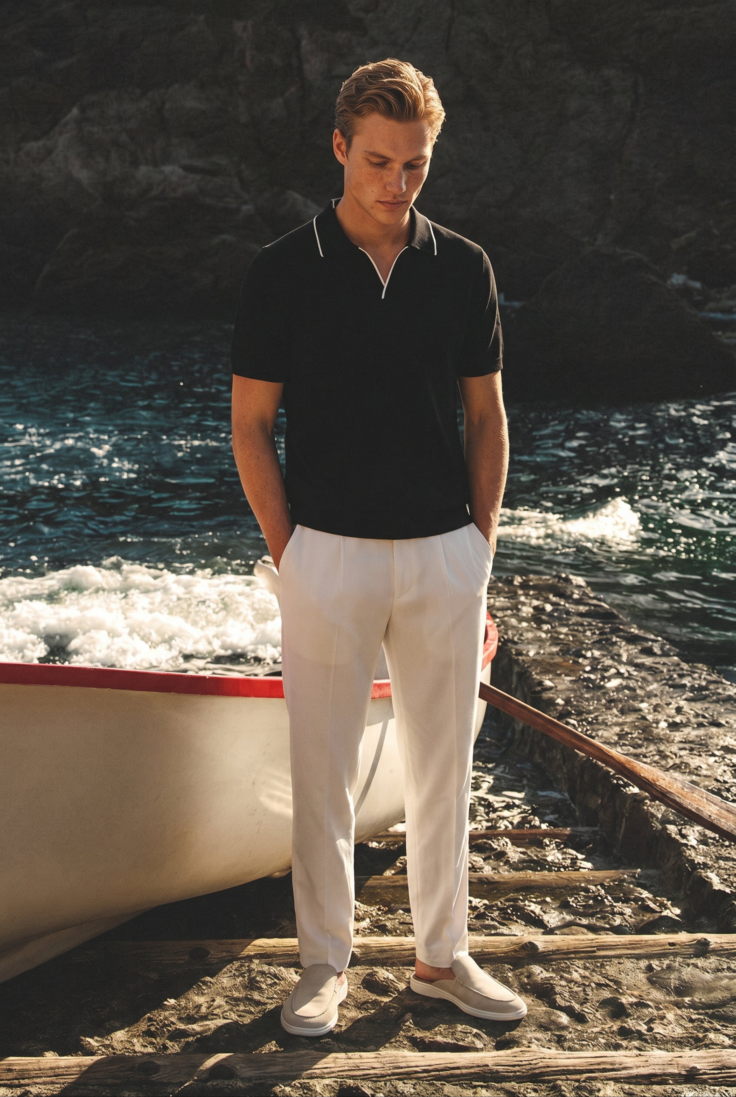 Yacht Suède Mule White