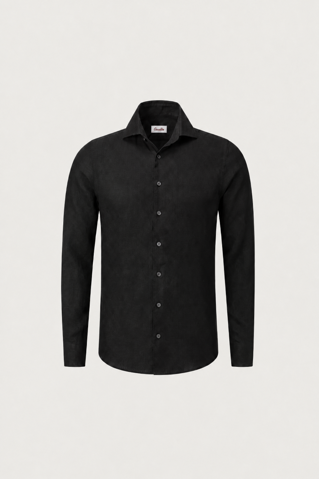 Long Sleeve Linen Shirt Black