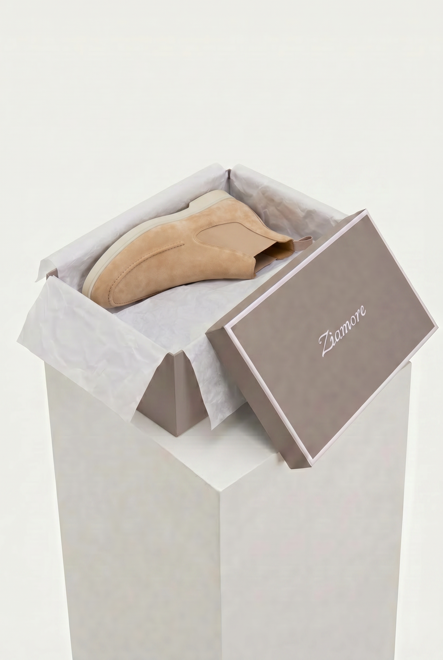 Cavalién Suede Boot Sand Beige