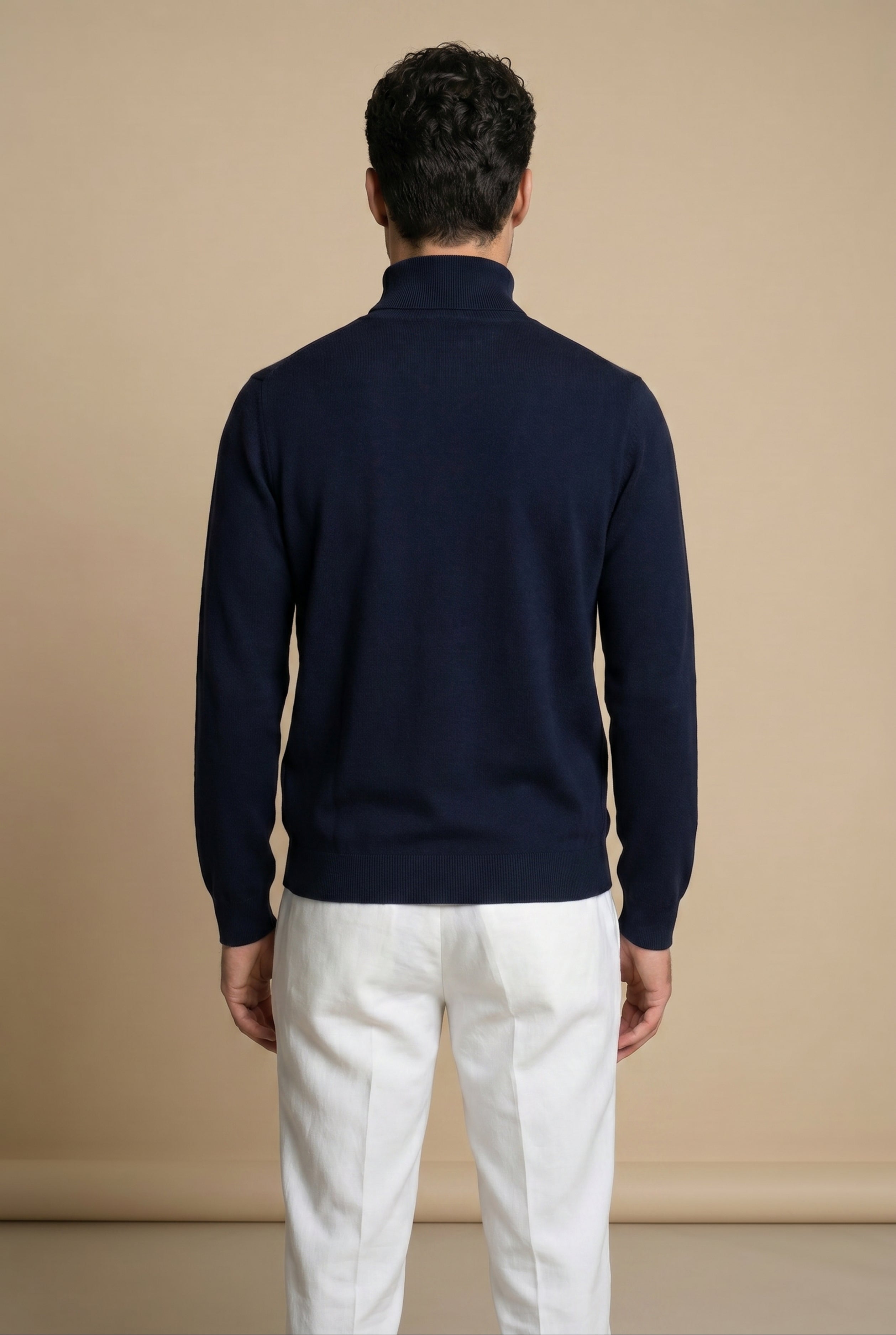 Cavalién Extrafine Rollneck Navy