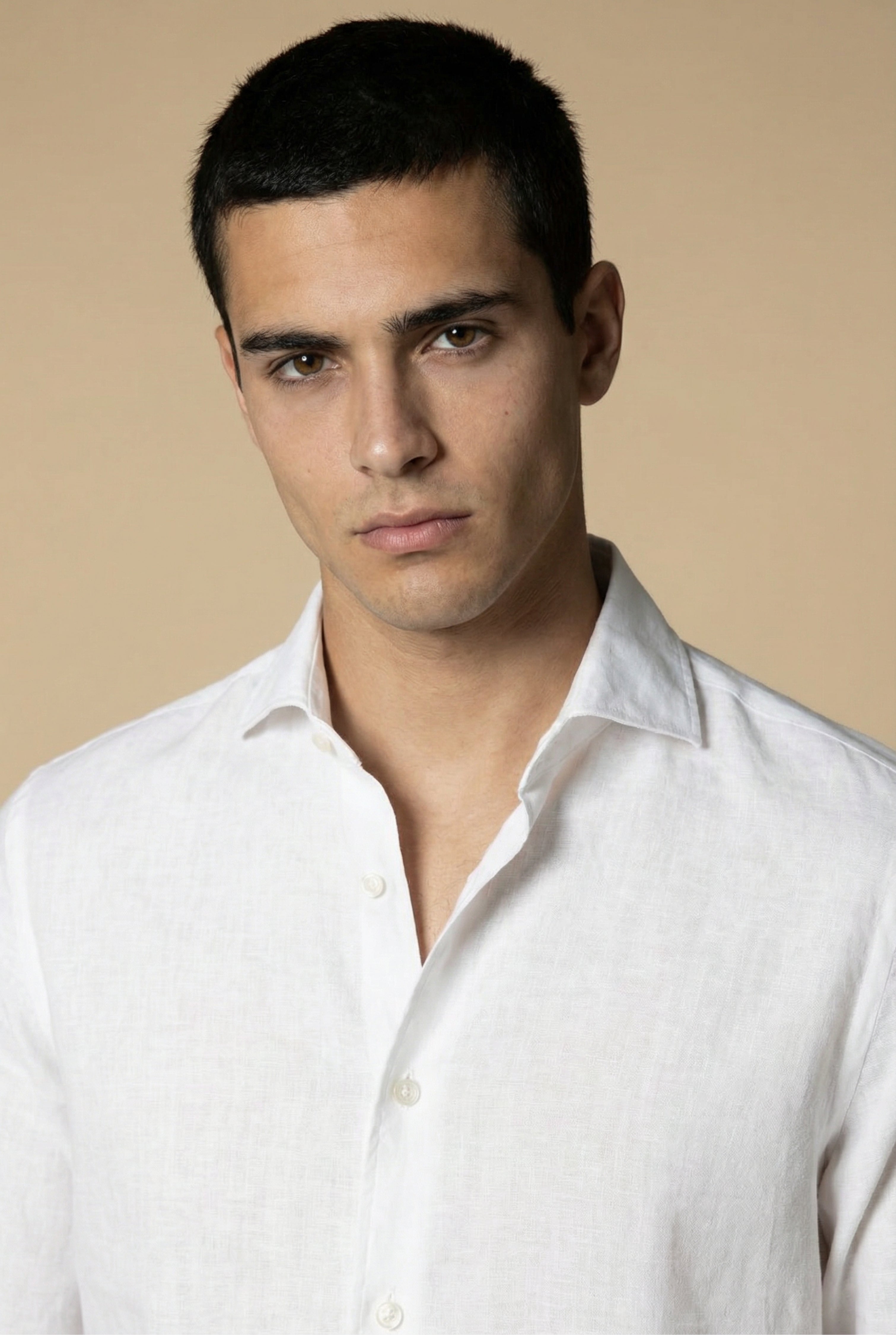 Long Sleeve Linen Shirt White