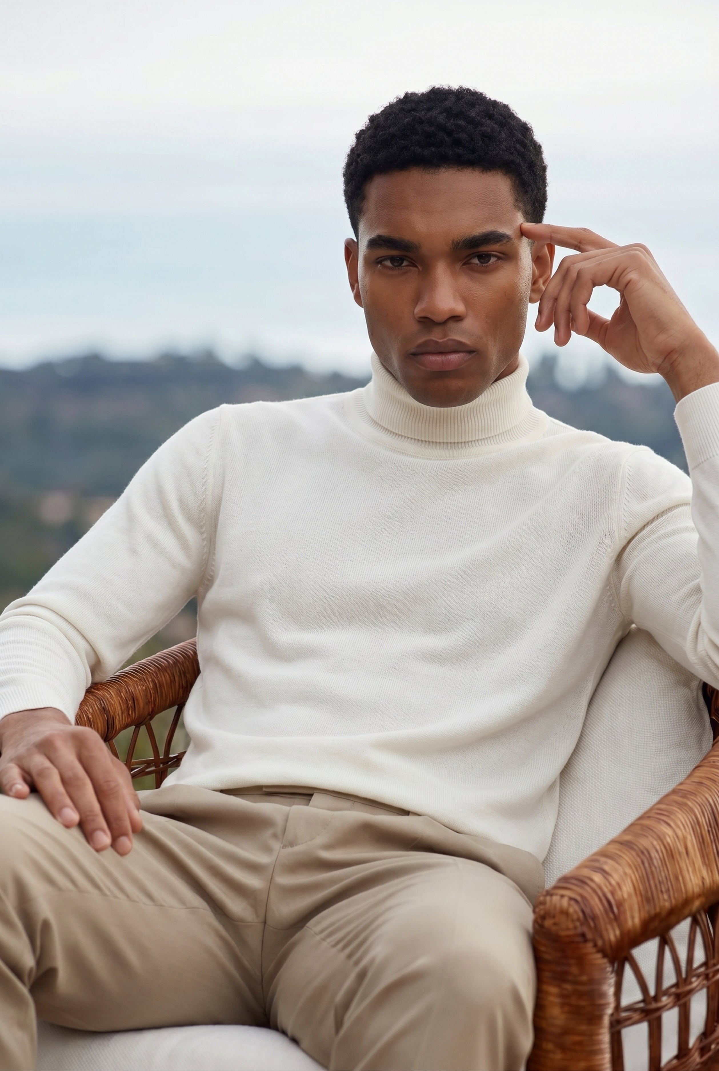 Cavalién Extrafine Rollneck White