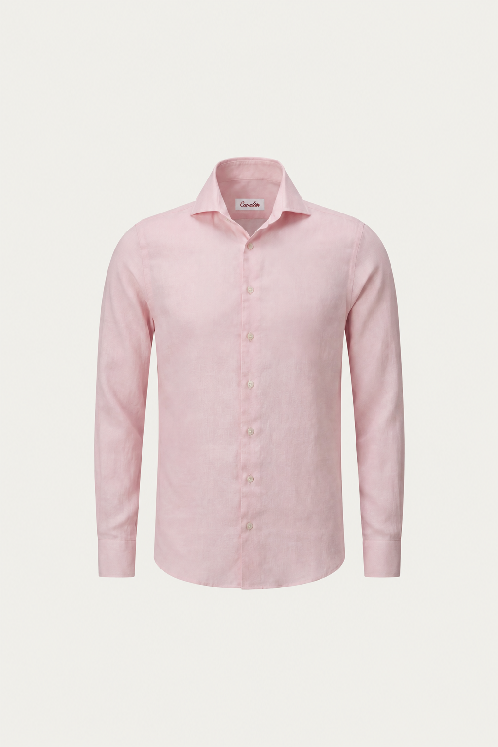Long Sleeve Linen Shirt Pink
