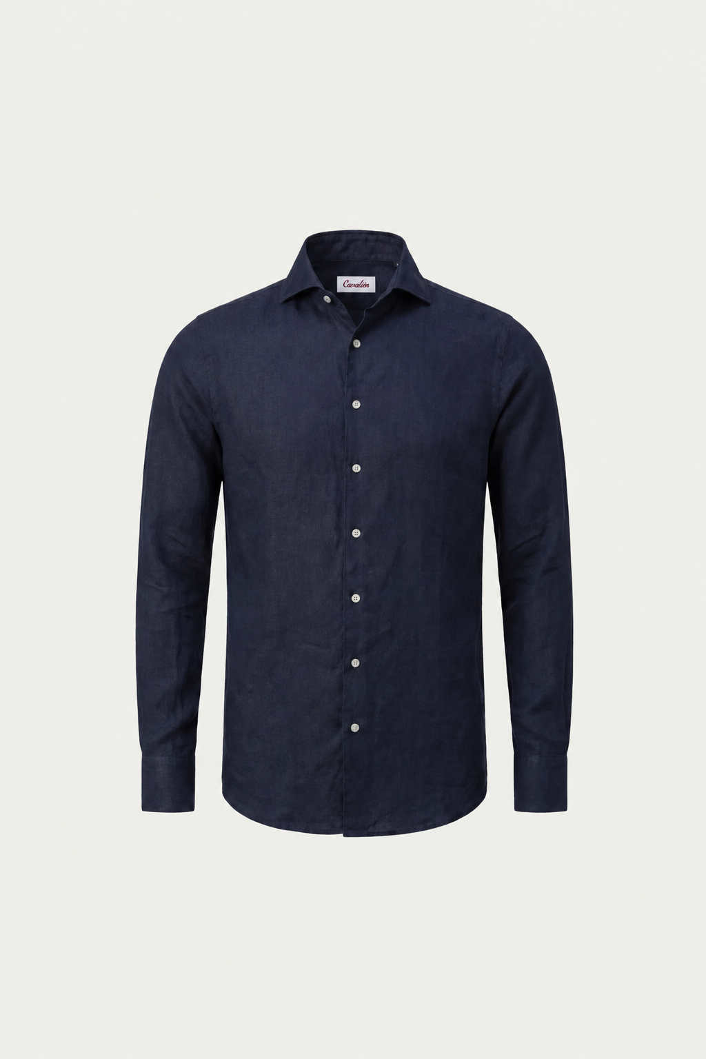 Long Sleeve Linen Shirt Navy