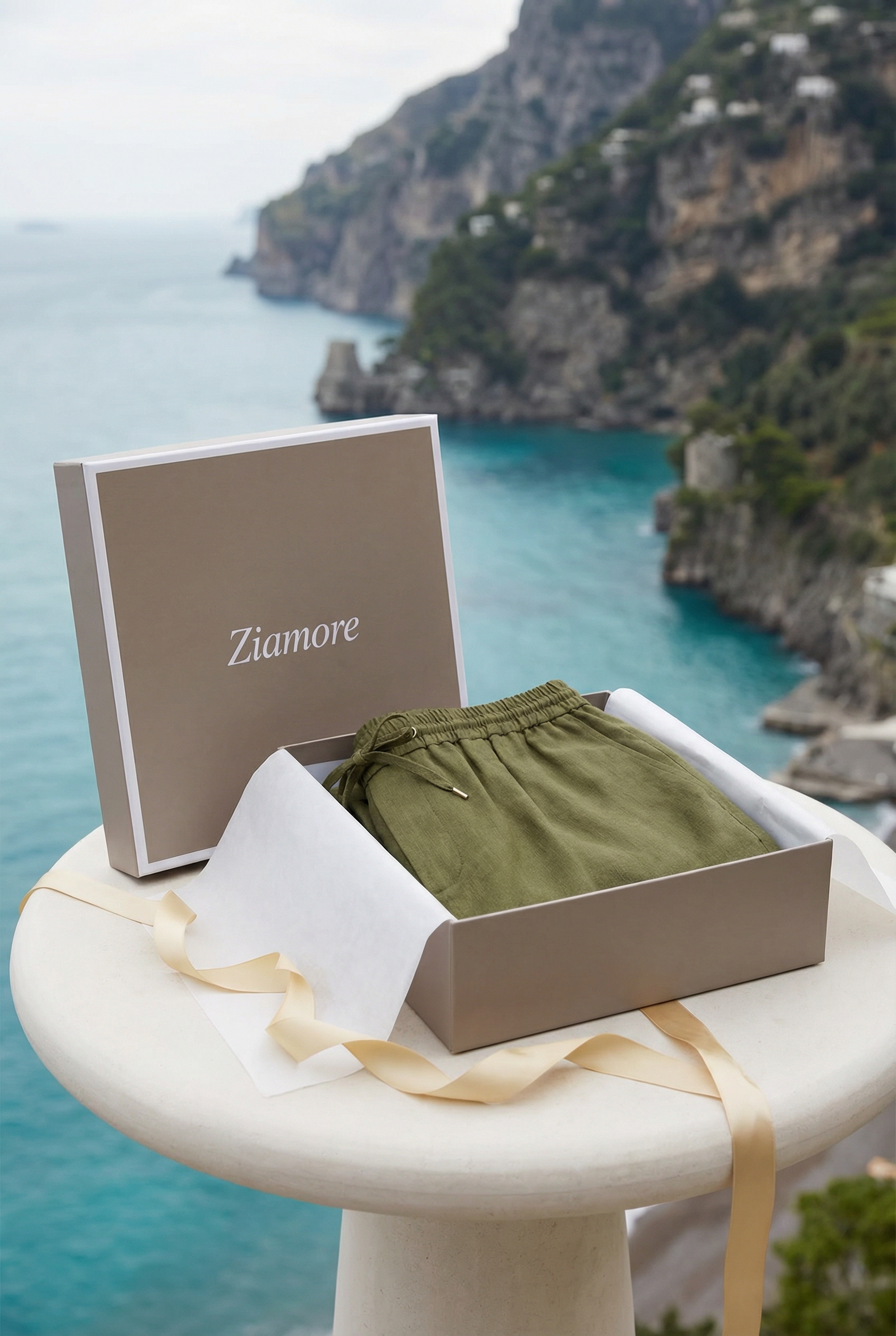 Cavalién Linen Short Olive