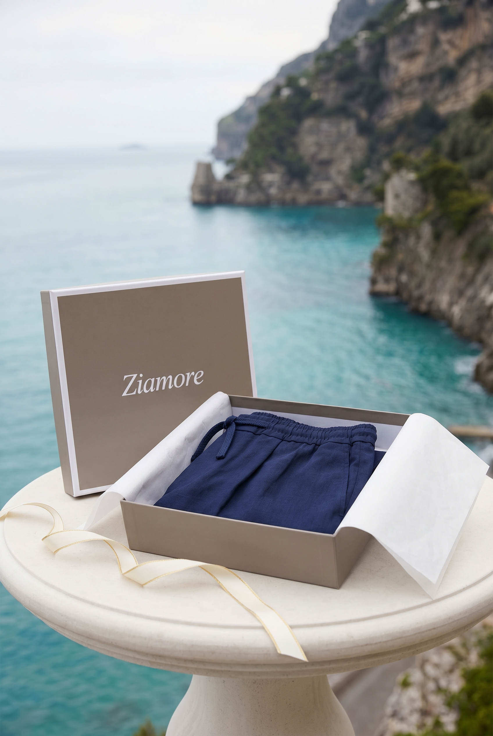 Cavalién Linen Short Navy