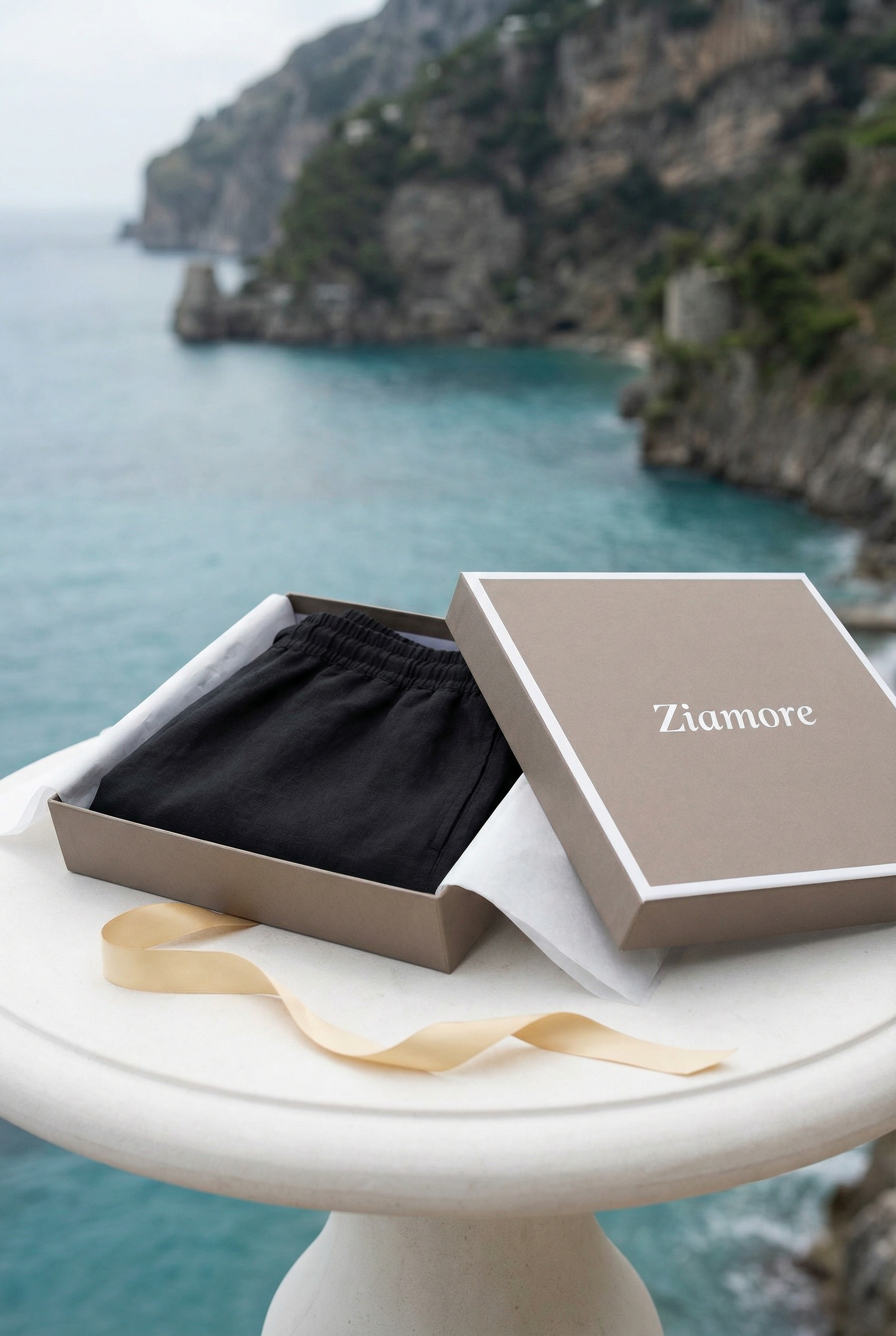 Cavalién Linen Short Black