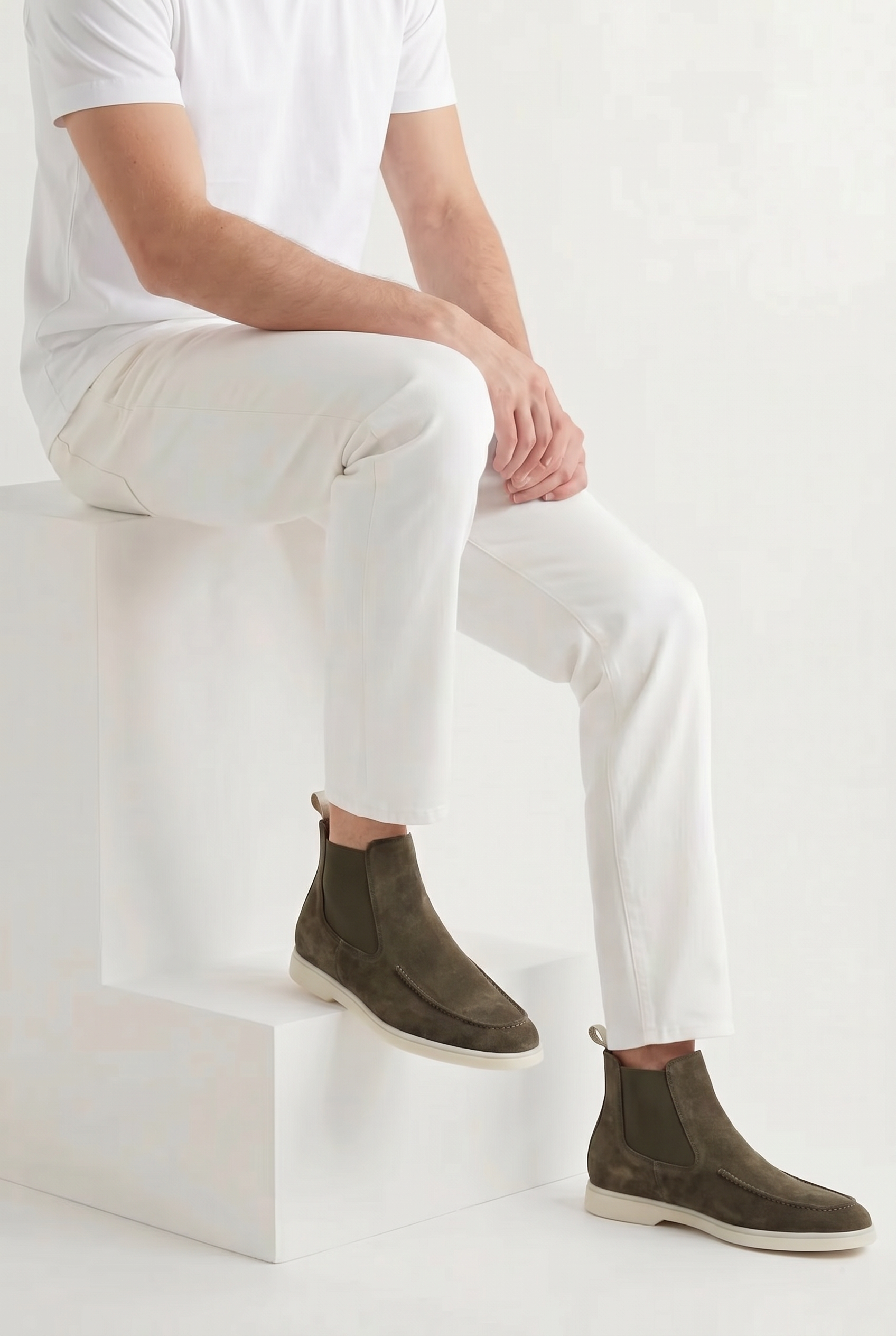 Cavalién Suede Boot Olive