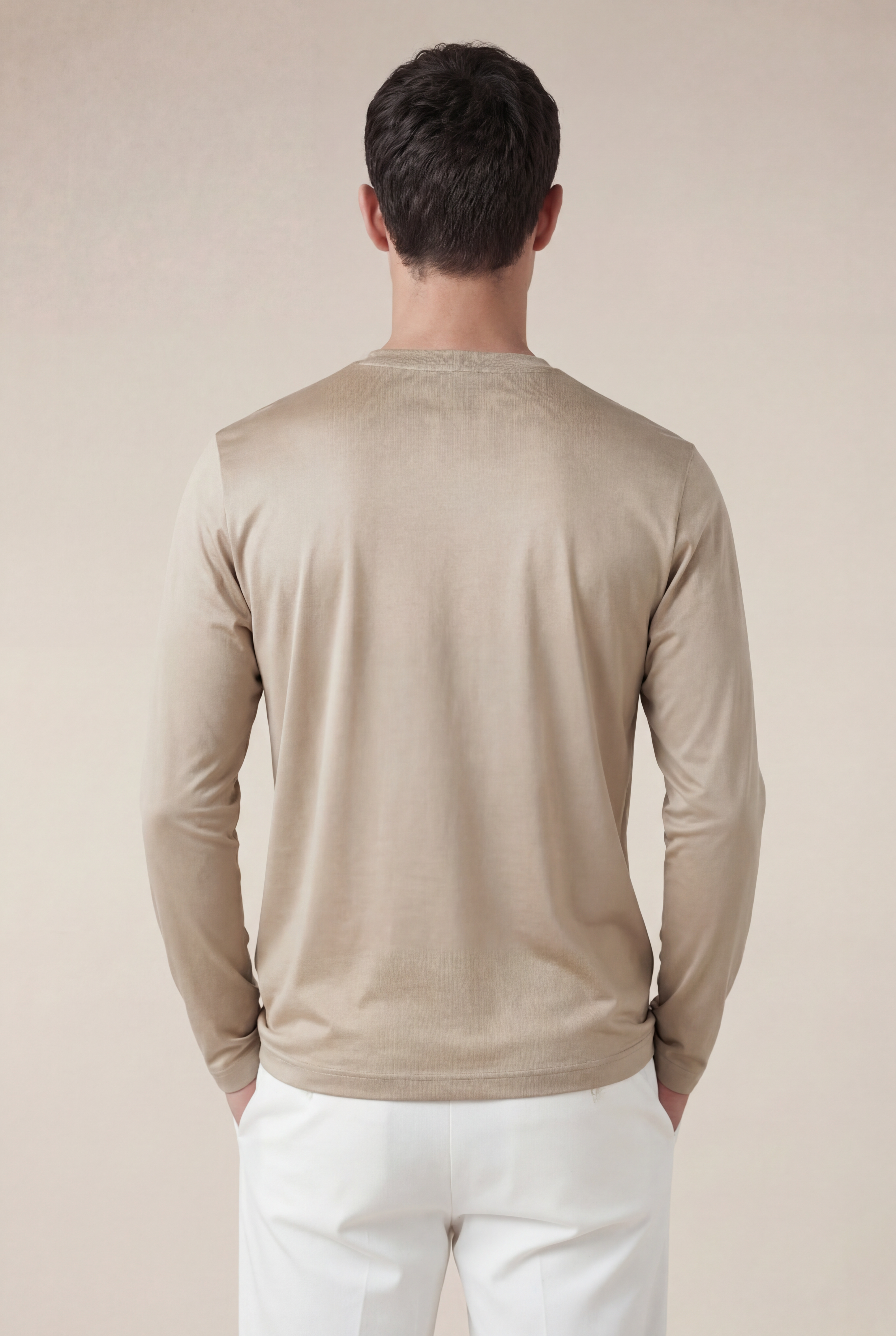 Cavalién Long Sleeve Tee Beige