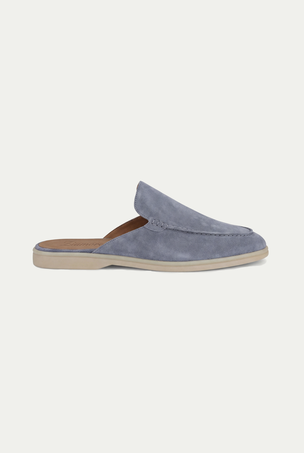 Yacht Suede Mule Baby Blue