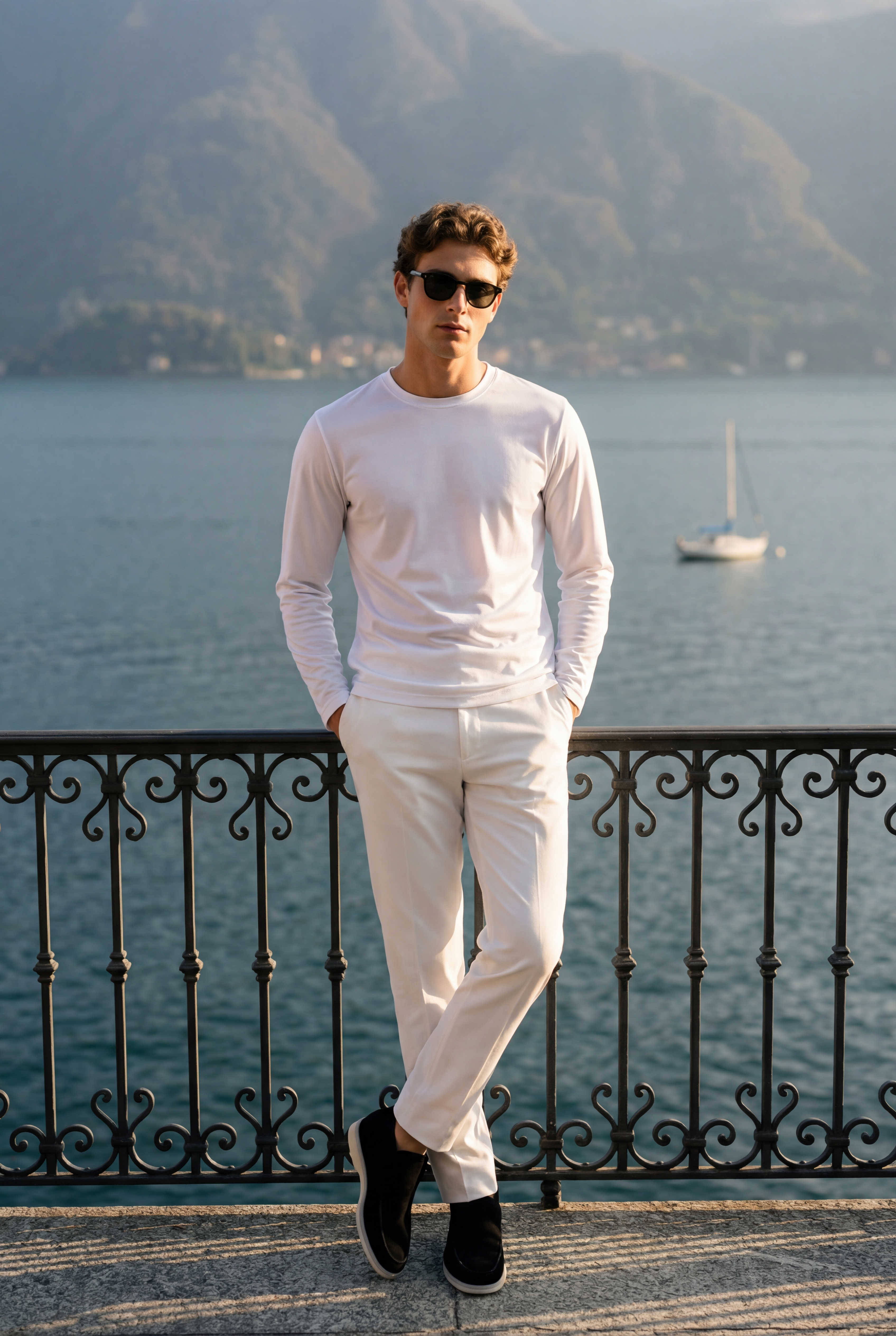Cavalién Long Sleeve Tee White