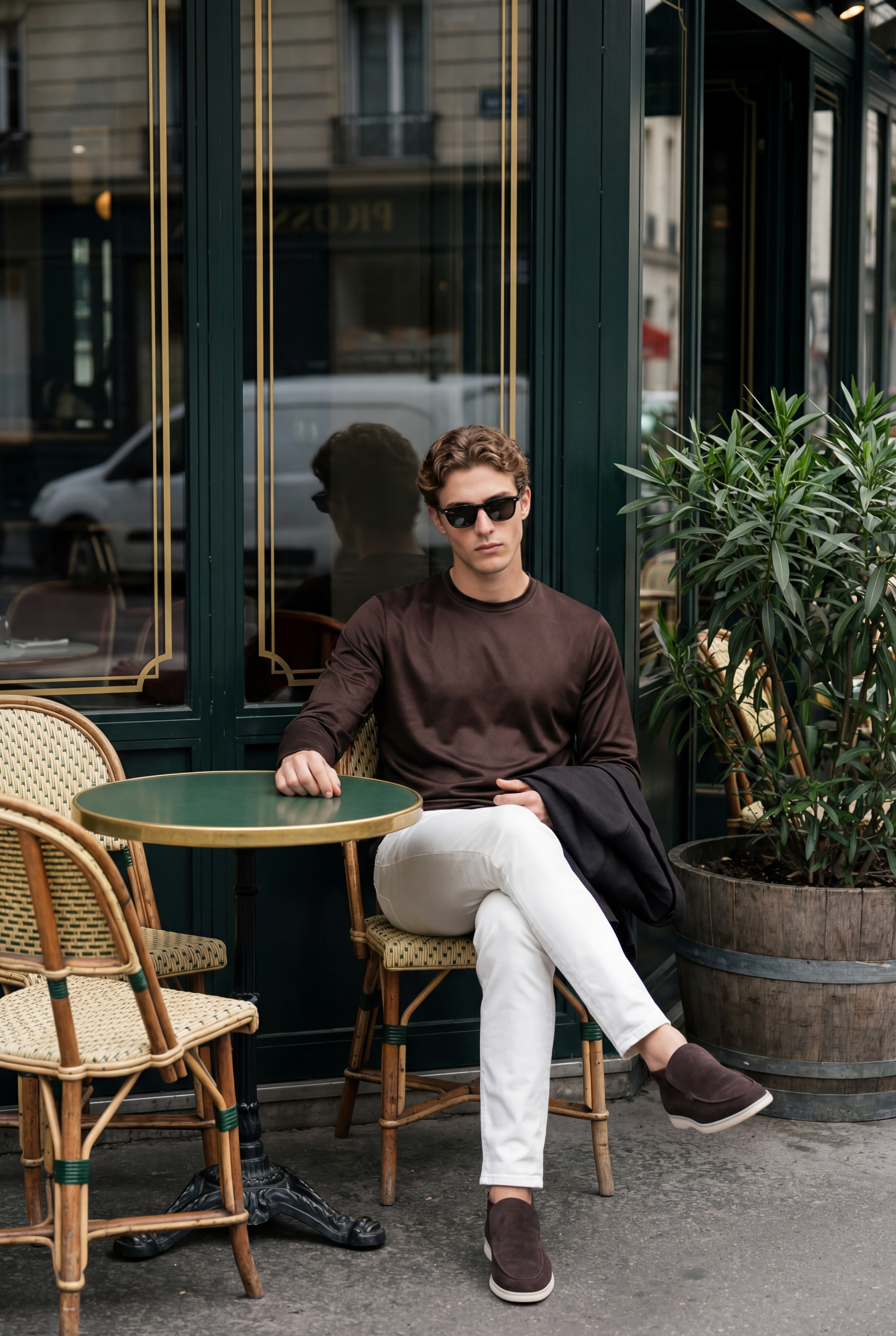 Cavalién Long Sleeve Tee Brown
