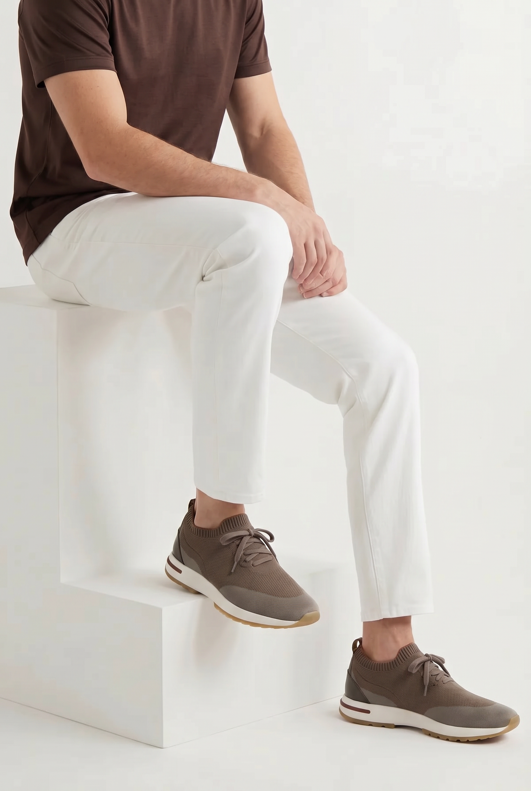 Cavalién Knit Sneaker Mocha