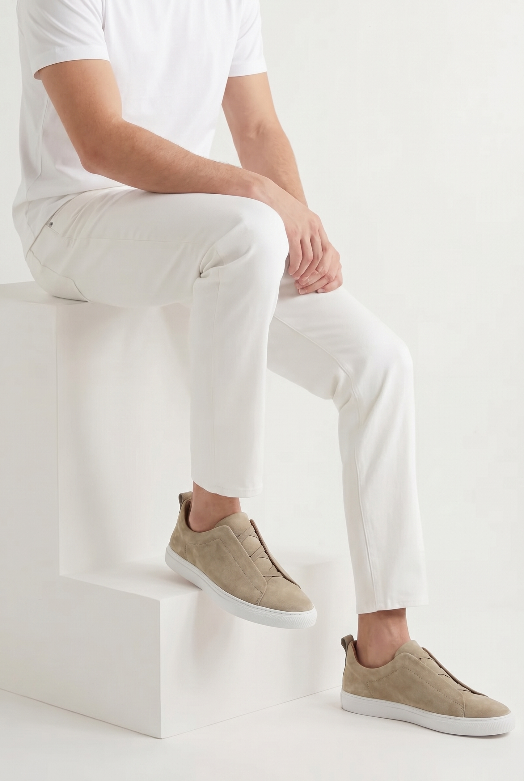 Monaco Suede Sneaker Saga Olive